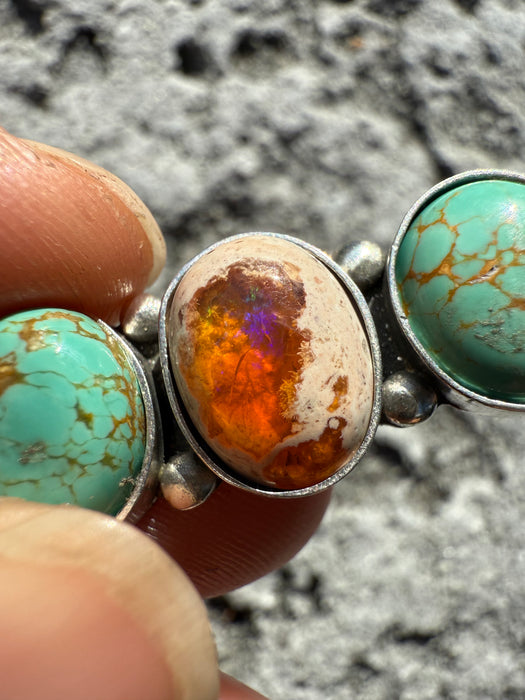 Turquoise + Mexican Fire Opal | Made to Order