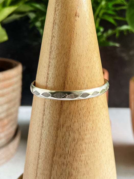 Stamped Silver Cuff Bracelets