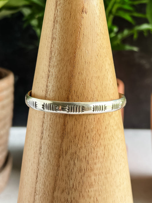 Stamped Silver Cuff Bracelets