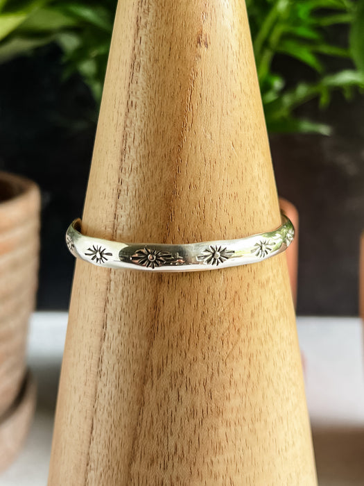 Stamped Silver Cuff Bracelets