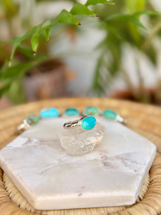 Turquoise Ring Sz 6.5-7.5