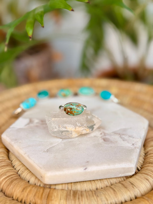 Turquoise Ring Sz 7.25-8.25