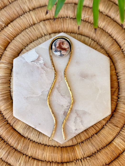 Mexican Fire Opal Hair Fork