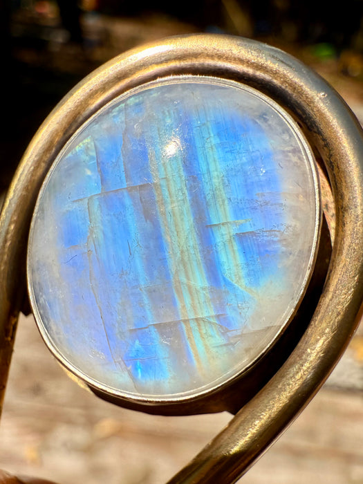 Rainbow Moonstone Hair Fork