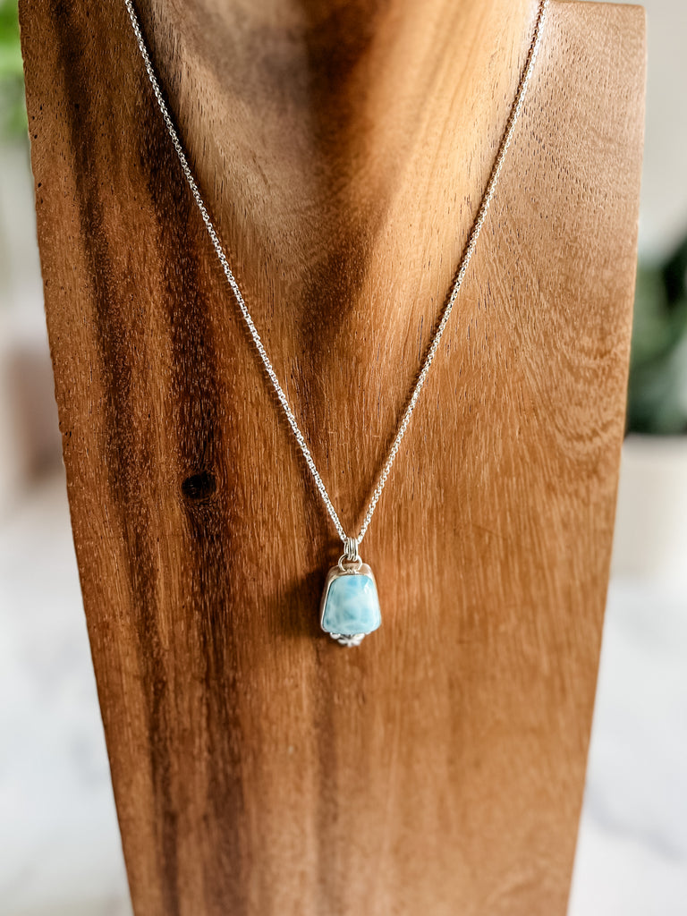 Large Larimar Necklace