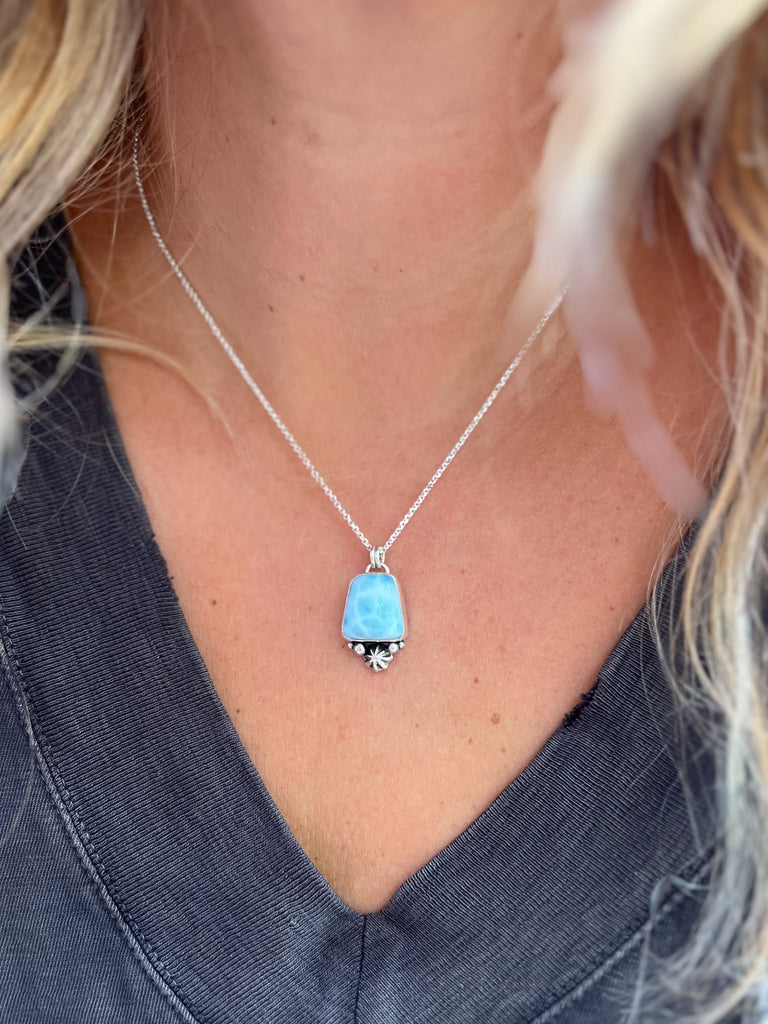 Large Larimar Necklace