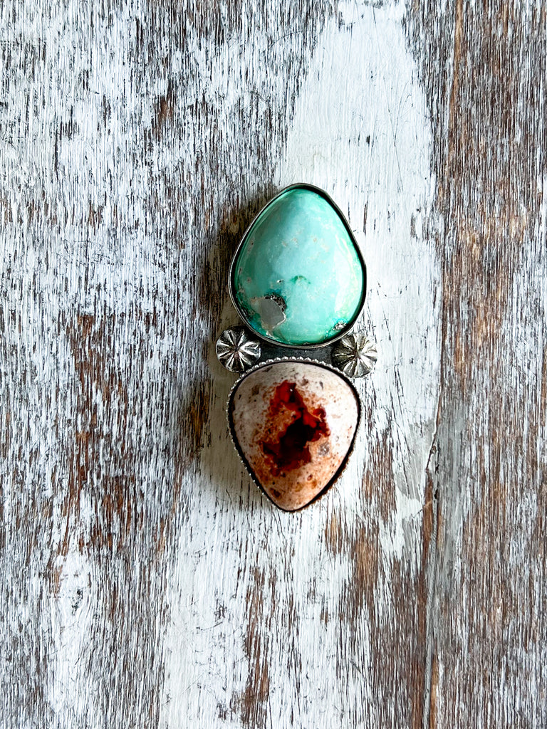 Yuma Turquoise + Mexican Fire Opal | Made to Order