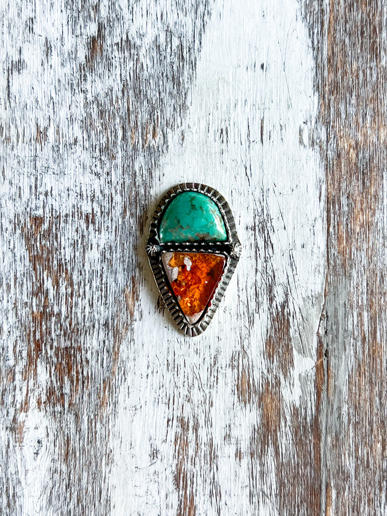 Turquoise + Mexican Fire Opal | Made to Order