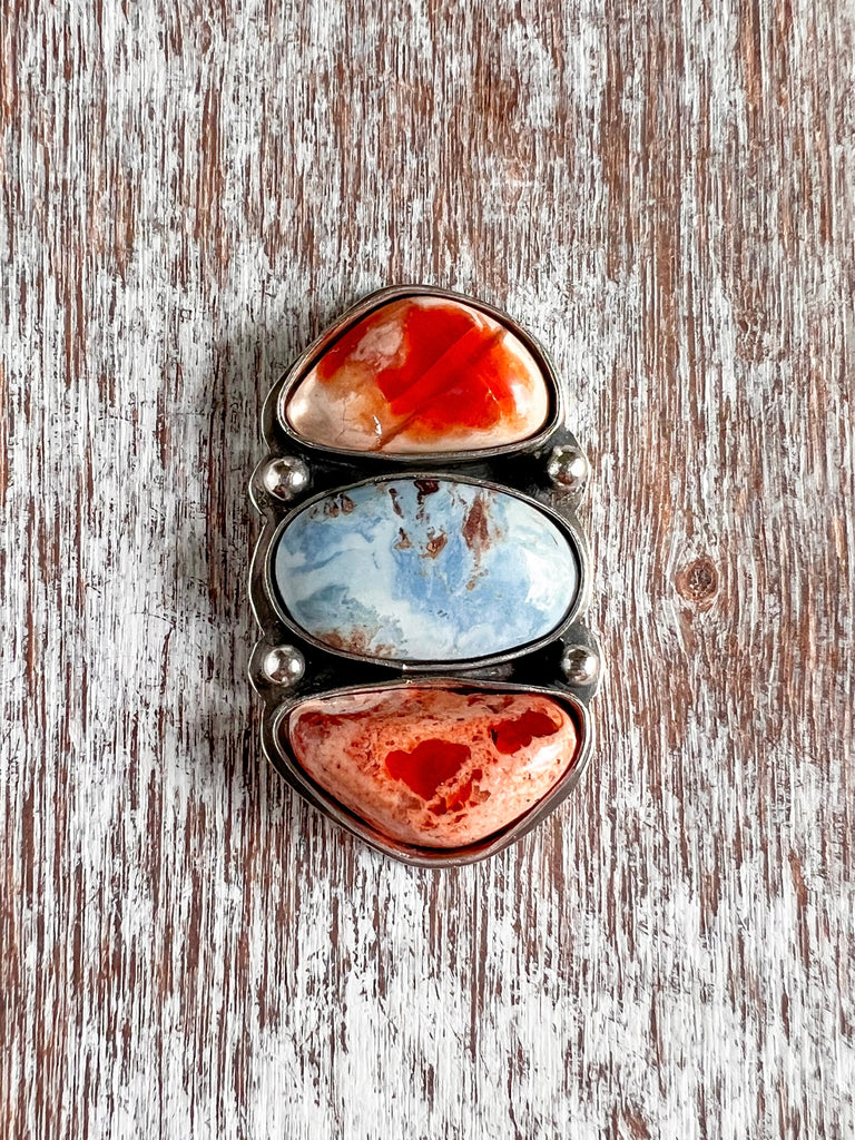 Aztec Lapis + Mexican Fire Opal | Made to Order