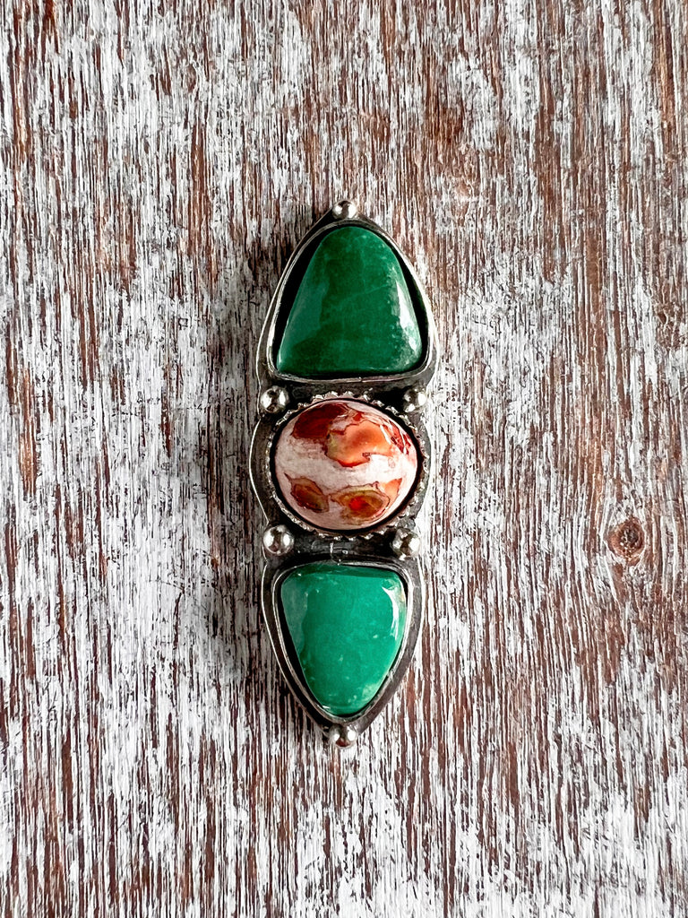 Turquoise + Mexican Fire Opal | Made to Order