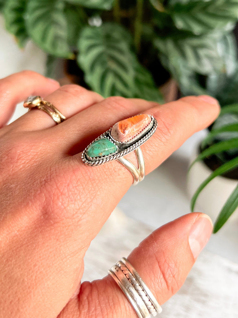 Turquoise + Mexican Fire Opal | Made to Order