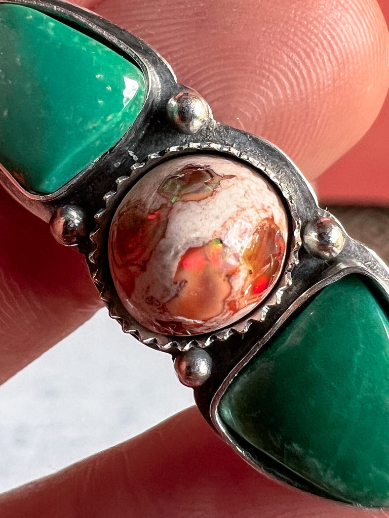 Turquoise + Mexican Fire Opal | Made to Order