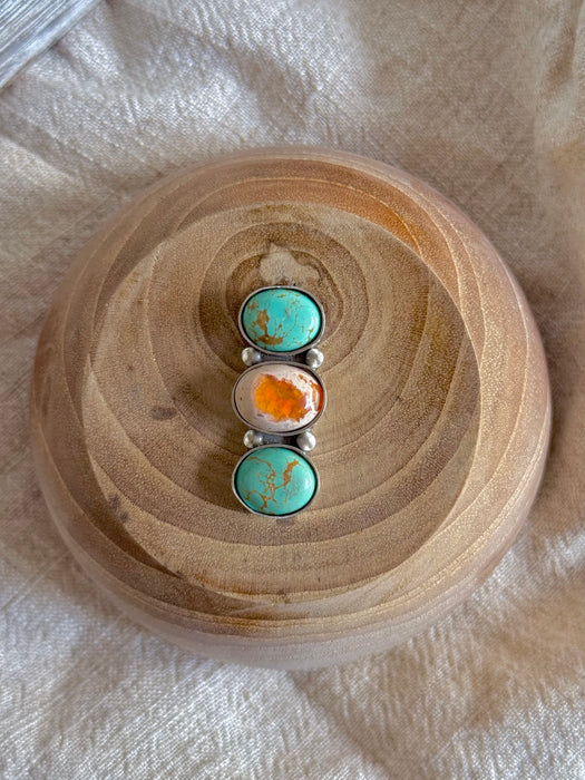 Turquoise + Mexican Fire Opal | Made to Order