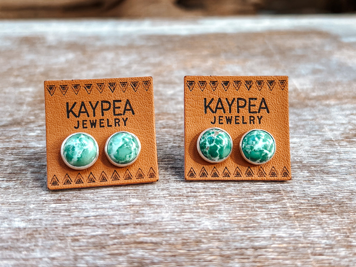 Large Turquoise Studs– Kaypea Jewelry