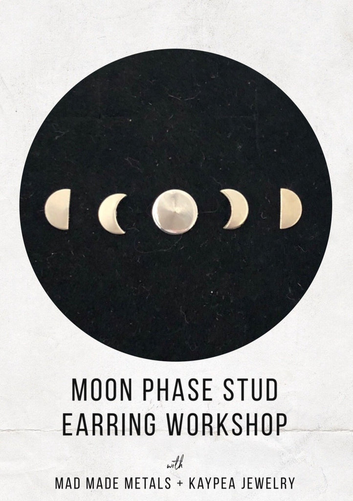 Moon Phase Stud Earring Soldering Workshop